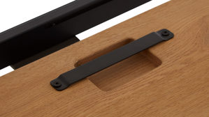 Auszugtisch WOODS & TRENDS aus Holz in Holzfarben WOODS & TRENDS Esszimmer Serie Zade - Auszugtisch Eiche & Schwarz -  ca. 200 - 280 x 100 cm