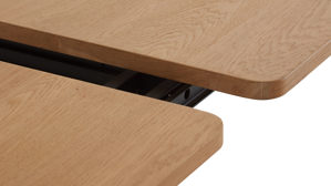 Auszugtisch WOODS & TRENDS aus Holz in Holzfarben WOODS & TRENDS Esszimmer Serie Zade - Auszugtisch Eiche & Schwarz -  ca. 200 - 280 x 100 cm