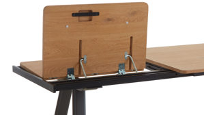 Auszugtisch WOODS & TRENDS aus Holz in Holzfarben WOODS & TRENDS Esszimmer Serie Zade - Auszugtisch Eiche & Schwarz -  ca. 200 - 280 x 100 cm