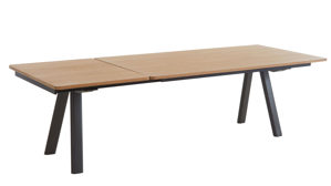 Auszugtisch WOODS & TRENDS aus Holz in Holzfarben WOODS & TRENDS Esszimmer Serie Zade - Auszugtisch Eiche & Schwarz -  ca. 200 - 280 x 100 cm