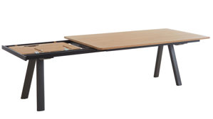 Auszugtisch WOODS & TRENDS aus Holz in Holzfarben WOODS & TRENDS Esszimmer Serie Zade - Auszugtisch Eiche & Schwarz -  ca. 200 - 280 x 100 cm