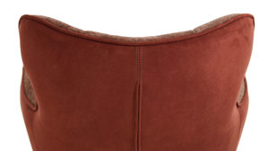 Vierfußstuhl Habufa® aus Stoff in Rot HABUFA® Polsterstuhl Joah mit Drehfunktion kupferfarbener Bezug & graphitfarbenes Metall