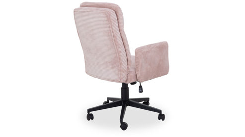 Bürostuhl Duo collection aus Stoff in Rosa Drehsessel Charly altrosafarbener Cordbezug & schwarzes Drehkreuz