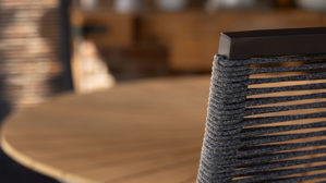 Gartenstuhl /-sessel Interliving aus Kunstfaser in Anthrazit Interliving Gartenmöbel Serie 7011 - Positionsstuhl anthrazitfarbenes Rope, TEXTILENE® & Aluminium