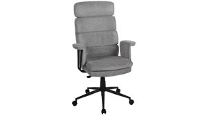 Bürostuhl Duo collection aus Stoff in Grau Chefsessel Junis grauer Webstoff 144 & schwarzes Drehkreuz