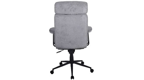 Bürostuhl Duo collection aus Stoff in Grau Chefsessel Junis grauer Webstoff 144 & schwarzes Drehkreuz