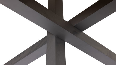 Gartentisch Interliving aus Holz in Holzfarben Interliving Gartenmöbel Serie 7011 - Esstisch Teakholz & anthrazitfarbenes Aluminium - Durchmesser ca. 140 cm