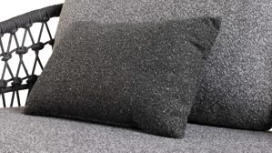 Gartenmöbel-Set Interliving aus Kunstfaser in Grau Interliving Gartenmöbel Serie 7013 - Loungemöbel-Set grauer Olefin-Teddybezug, Rope & Aluminium - dreiteilig