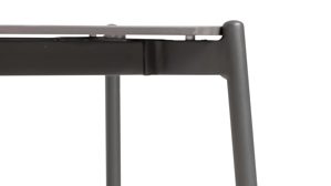 Gartentisch Interliving aus Stein in Grau Interliving Gartenmöbel Serie 7013 - Couchtisch gesinterter grauer Stein & anthrazitfarbenes Aluminium - ca. 120 x 60 cm