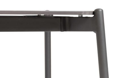 Gartentisch Interliving aus Stein in Grau Interliving Gartenmöbel Serie 7013 - Couchtisch gesinterter grauer Stein & anthrazitfarbenes Aluminium - ca. 120 x 60 cm