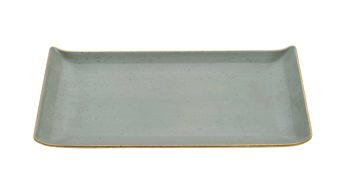 Einzelplatte Creatable aus Porzellan in Grau CREATABLE Vintage Nature – BBQ-Platte steinfarbenes Porzellan – ca. 30 x 16 cm