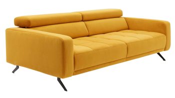 Dreisitzer Interliving aus Stoff in Orange Interliving Sofa Serie 4303 – Dreisitzer curryfarbene Wirkware Salsa - Länge ca. 210 cm