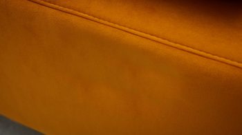 Polsterhocker Interliving aus Stoff in Orange Interliving Sofa Serie 4303 – XXL-Hocker curryfarbene Wirkware Salsa - ca. 126 x 76 cm