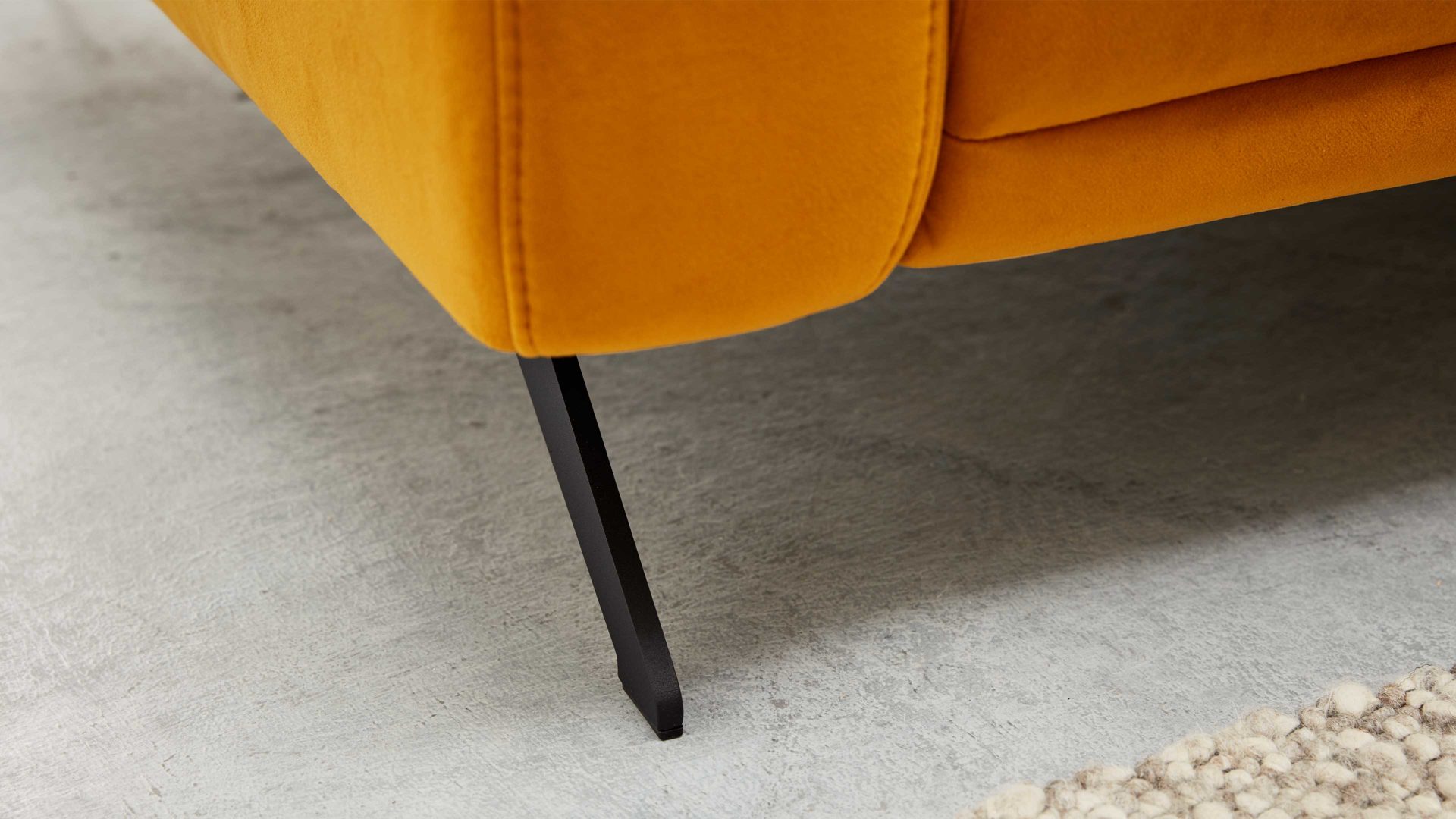 2,5-Sitzer Interliving aus Stoff in Orange Interliving Sofa Serie 4303 – 2,5-Sitzer curryfarbene Wirkware Salsa - Länge ca. 182 cm