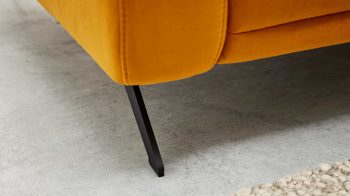 Dreisitzer Interliving aus Stoff in Orange Interliving Sofa Serie 4303 – Dreisitzer curryfarbene Wirkware Salsa - Länge ca. 210 cm