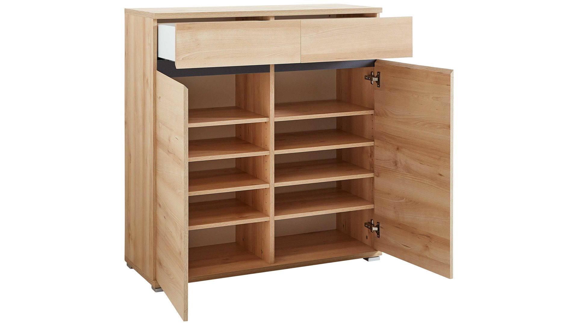 Schuhschrank Germania i.i. aus Holz in Holzfarben Schuhschrank Lissabon, ein Flurschrank mit Komfort Edelbuche - zwei Türen & eine Schublade