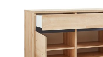 Schuhschrank Germania i.i. aus Holz in Holzfarben Schuhschrank Lissabon, ein Flurschrank mit Komfort Edelbuche - zwei Türen & eine Schublade