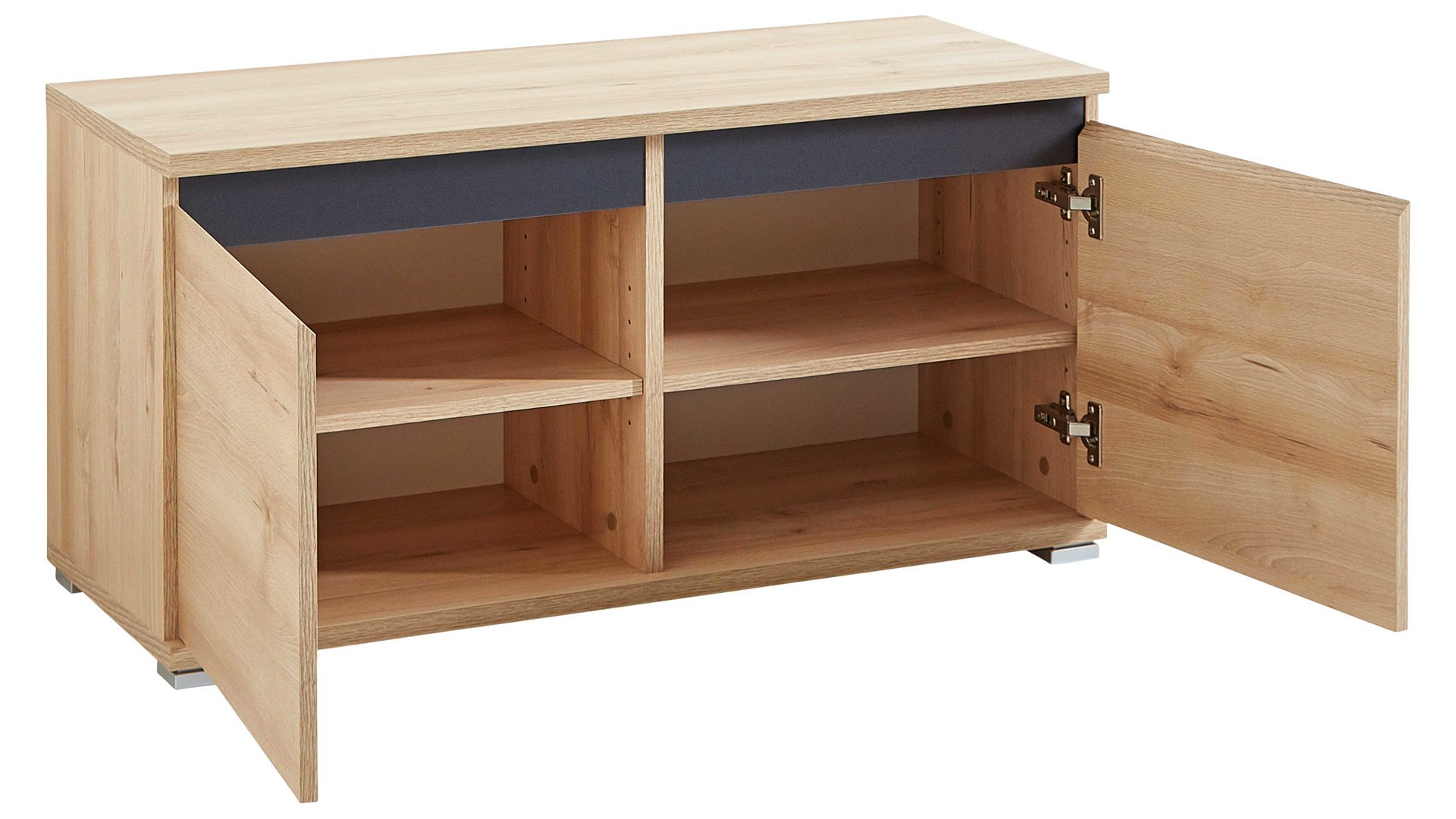 Garderobenbank Germania i.i. aus Holz in Holzfarben Schuhbank Lissabon als Garderobenmöbel Edelbuche - zwei Türen