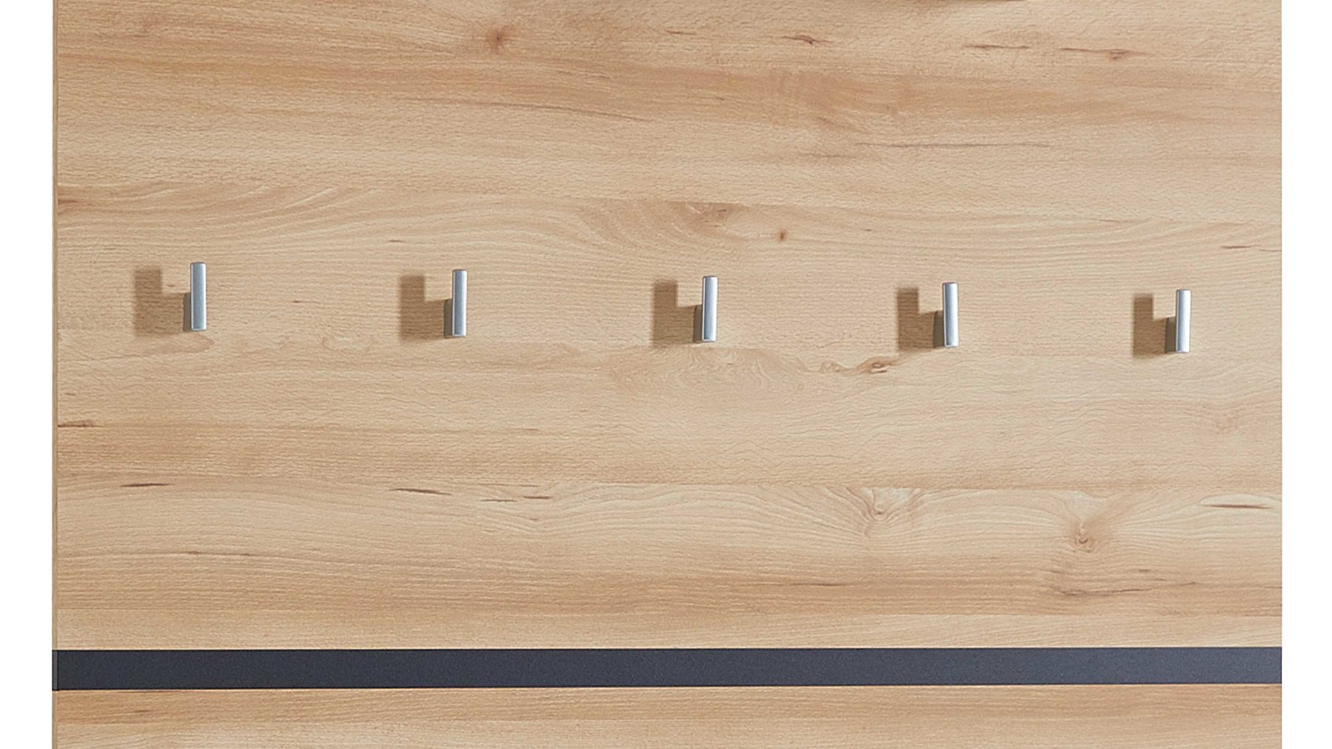 Wandgarderobe Germania i.i. aus Holz in Holzfarben Wandgarderobe Lissabon bzw. Garderobenpaneel Edelbuche - ca. 96 x 147 cm