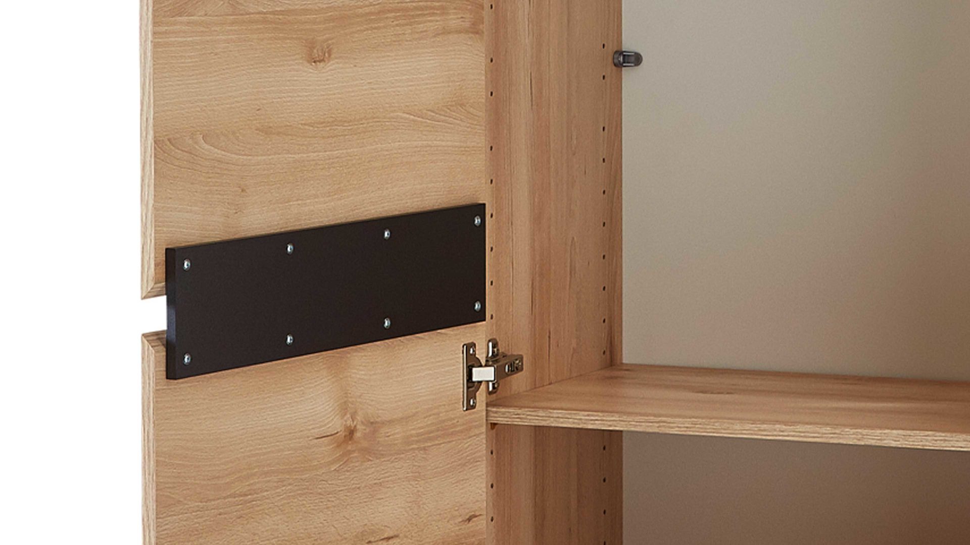 Garderobenschrank Germania i.i. aus Holz in Holzfarben Garderobenschrank Lissabon als stilvolles Dielenmöbel Edelbuche - eine Tür