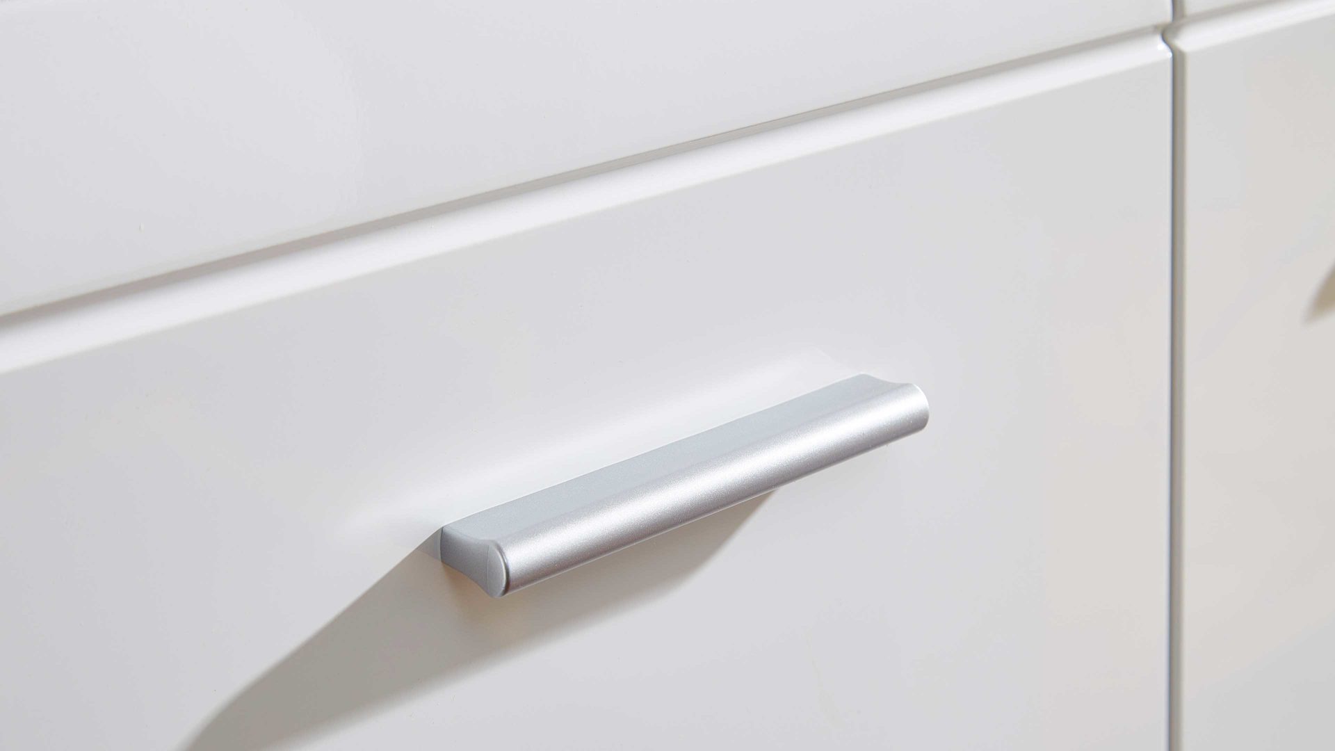 Schuhschrank Germania aus Holz in Weiß Schuhschrank Adana, ein Dielenmöbel weiße Hochglanzfronten & Kunststoffoberflächen - zwei Türen