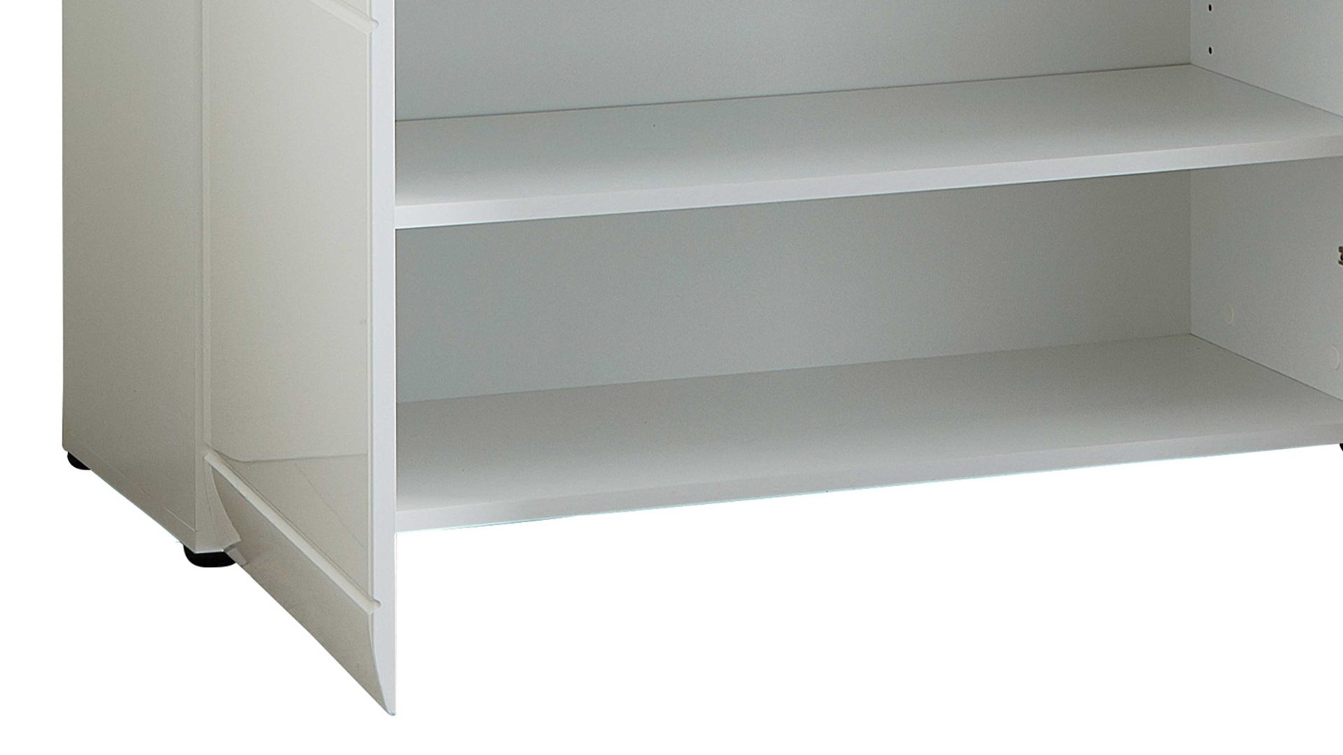 Schuhschrank Germania i.i. aus Holz in Weiß Schuhschrank Adana, ein Dielenmöbel weiße Hochglanzfronten & Kunststoffoberflächen - zwei Türen