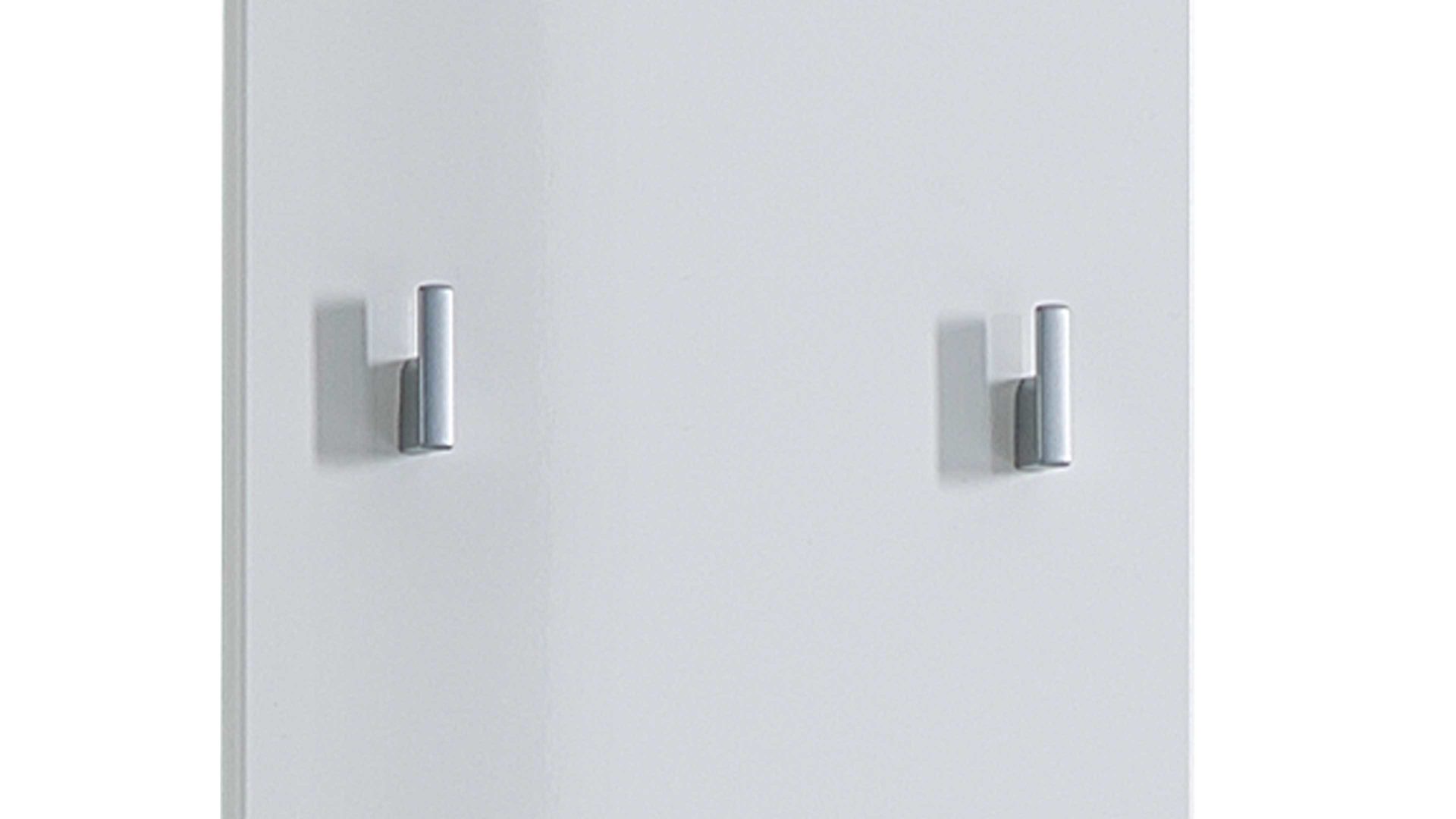 Wandgarderobe Germania i.i. aus Holz in Weiß Wandgarderobe Adana als Dielenmöbel weiße Hochglanzoberflächen - ca. 30 x 152 cm