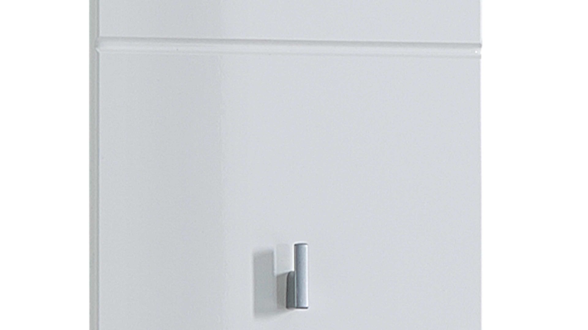 Wandgarderobe Germania aus Holz in Weiß Wandgarderobe Adana als Dielenmöbel weiße Hochglanzoberflächen - ca. 30 x 152 cm