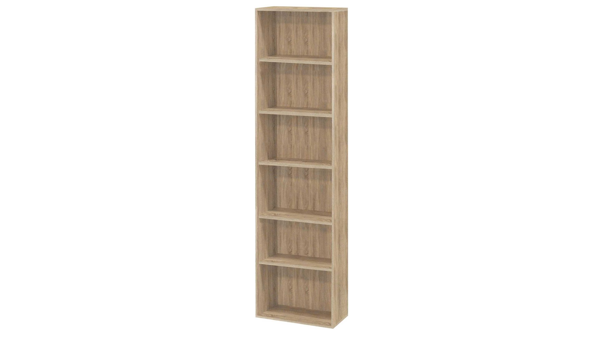 Regal Mäusbacher aus Holz in Holzfarben Aktenregal Mister Office Eiche sägerau – ca. 81 x 215 cm