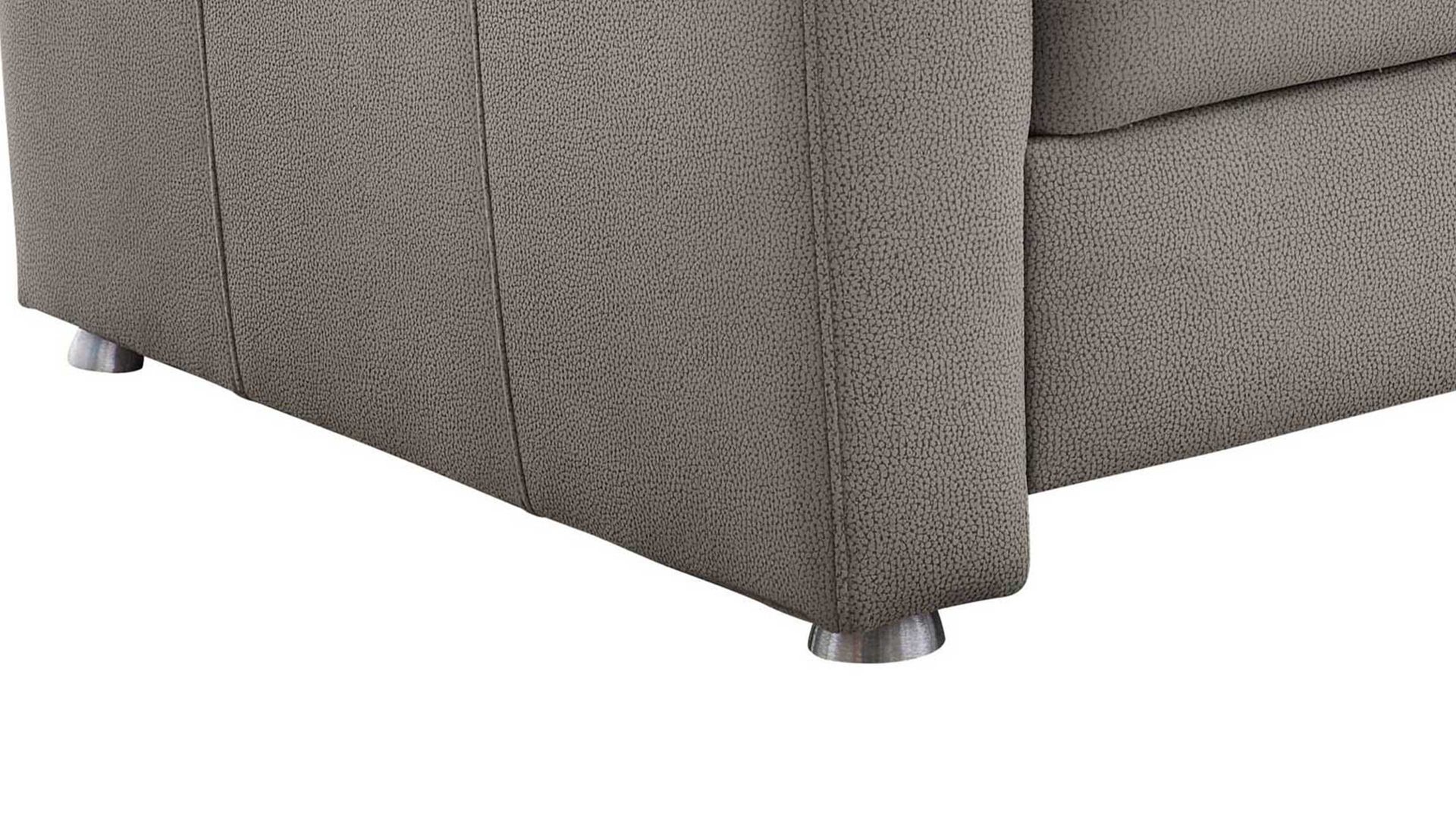 Polstersessel modulmaster aus Stoff in Hellgrau Modulmaster MM-ZE1059 - Polstersessel alufarbene Mikrofaser Holiday & matte Metallfüße