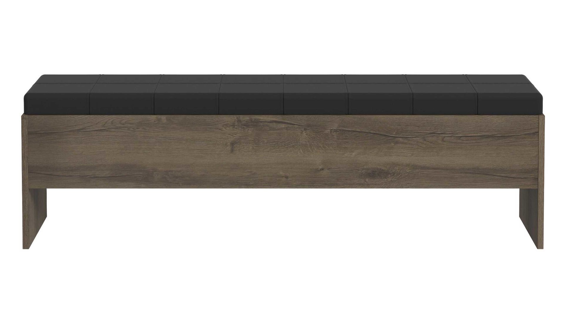 Polsterbank Forte® aus Holz in Holzfarben Bettbank Bellevue Schwarzeiche & Schlamm – Länge ca. 185 cm
