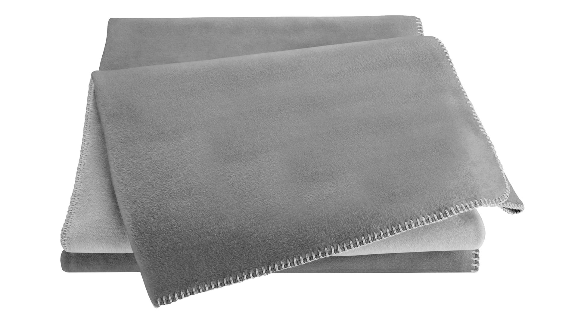 Wohndecke Interliving aus Mischgewebe in Grau Interliving Wohndecke Serie 9103 Schiefer & Eis – ca. 150 x 200 cm