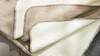 Wohndecke Interliving aus Mischgewebe in Beige Interliving Wohndecke Serie 9104 Sand & Natur – ca. 150 x 200 cm