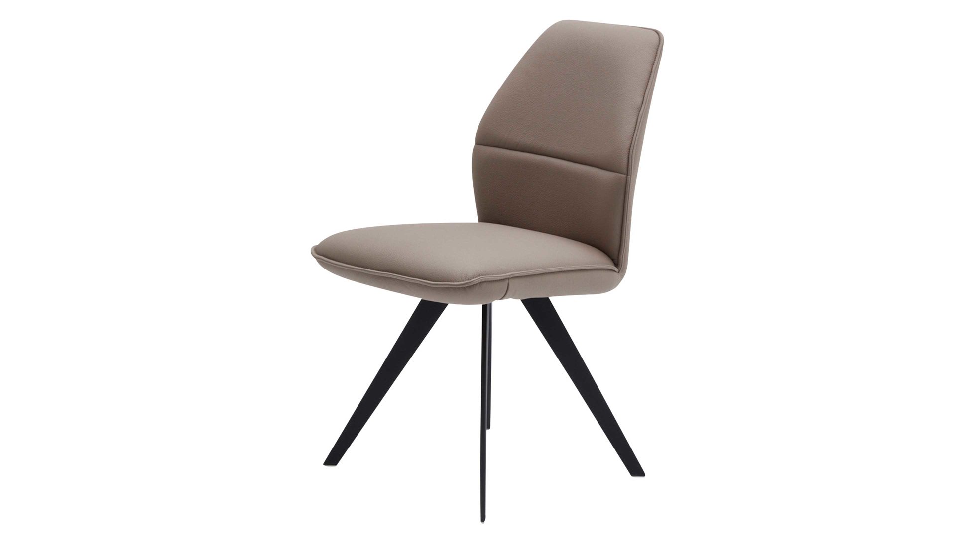 Polsterstuhl Interliving aus Stoff in Beige Interliving Esszimmer Serie 5102 – Polsterstuhl V321 sandfarbene Mikrofaser Atlantis 914 & schwarzes Eisen