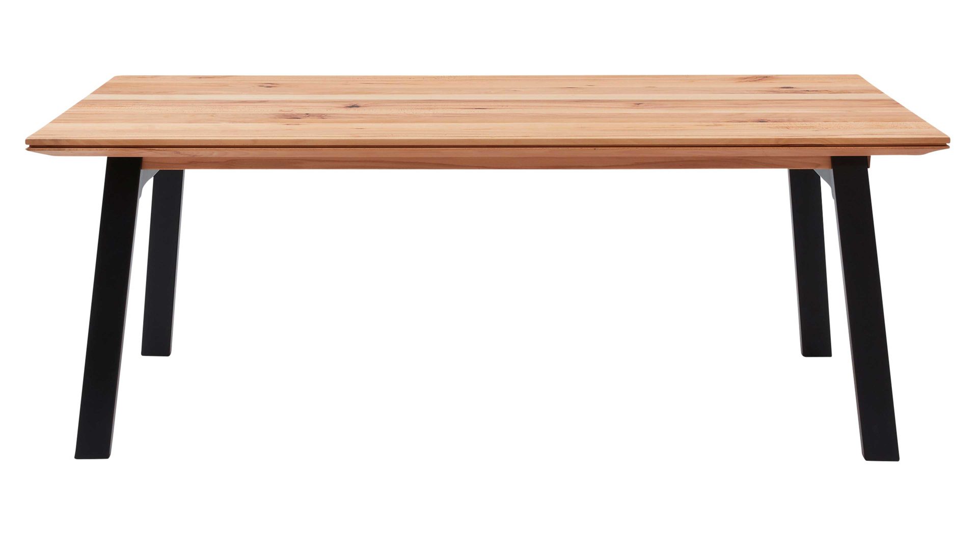 Auszugtisch Interliving aus Holz in Holzfarben Interliving Esszimmer Serie 5102 – Auszugtisch V513 Charakter-Kernbuche & schwarzes Eisen – ca. 200-250 x 100 cm