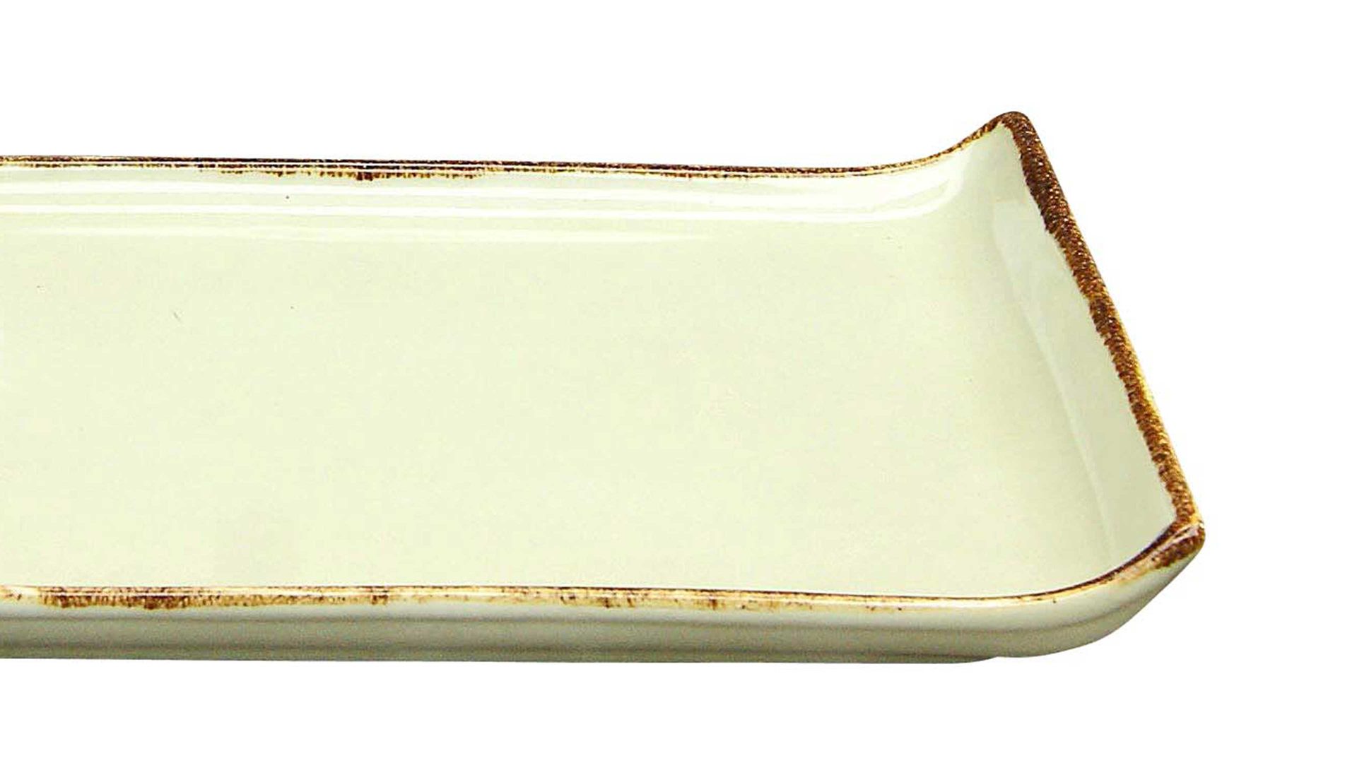 Servierplatte Creatable aus Steinzeug in Beige CREATABLE Nature Collection – BBQ-Servierplatte sandfarbenes Steinzeug – ca. 33 x 17 cm