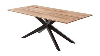 Esstisch Niehoff sitzmoebel aus Holz in Holzfarben NIEHOFF SITZMÖBEL Esstisch Windhoek Balkeneiche & Eisen - ca. 180 x 100 cm