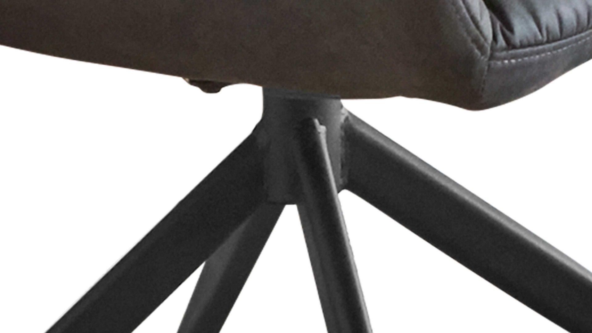 Polsterstuhl Niehoff sitzmoebel aus Mikrofaser in Grau NIEHOFF SITZMÖBEL Armlehnstuhl Windhoek anthrazitfarbene Mikrofaser Aberdeen & Eisen