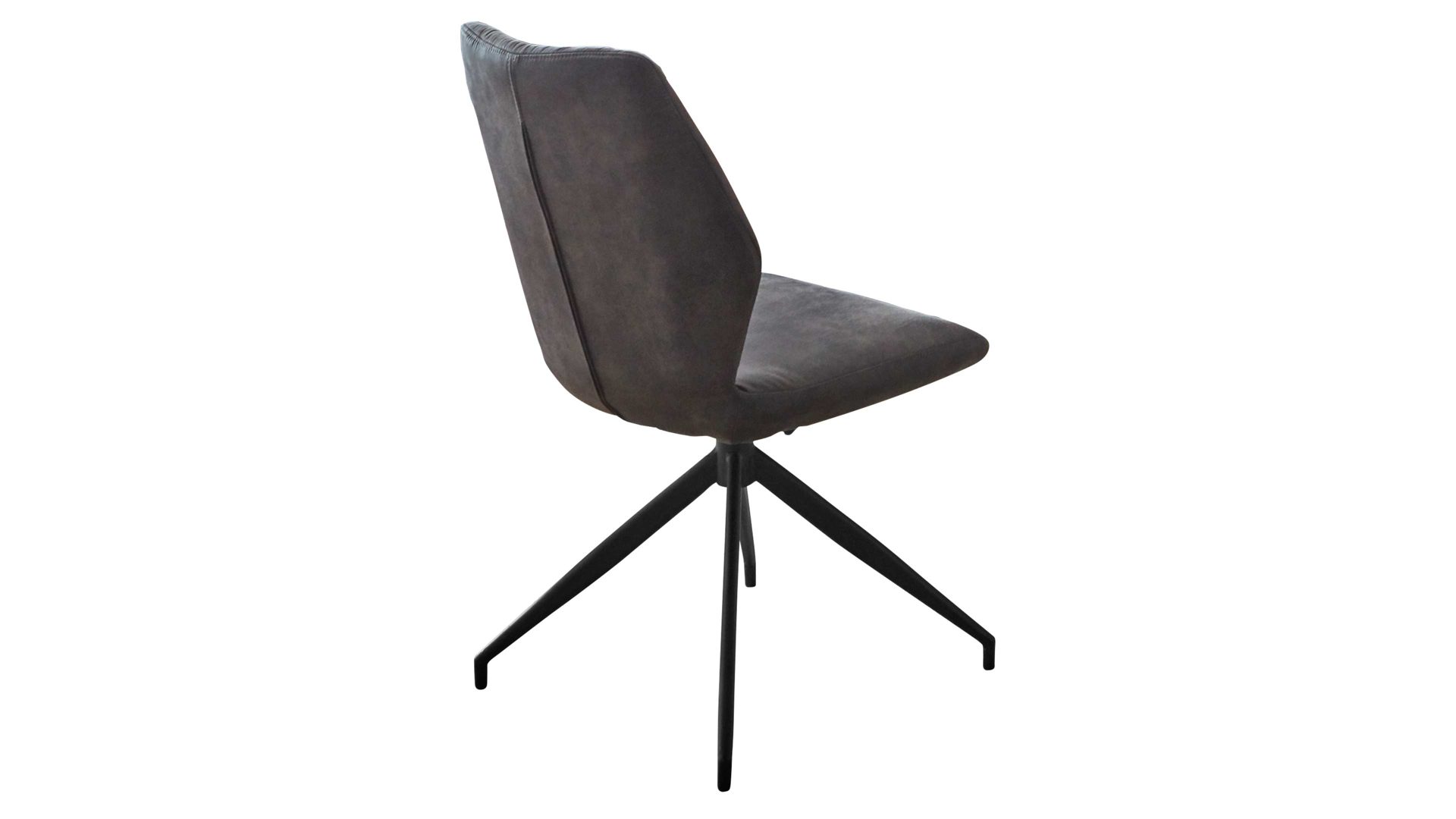 Polsterstuhl Niehoff sitzmoebel aus Mikrofaser in Grau NIEHOFF SITZMÖBEL Polsterstuhl Windhoek anthrazitfarbene Mikrofaser Aberdeen & Eisen