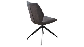 Polsterstuhl Niehoff sitzmoebel aus Mikrofaser in Grau NIEHOFF SITZMÖBEL Polsterstuhl Windhoek anthrazitfarbene Mikrofaser Aberdeen & Eisen
