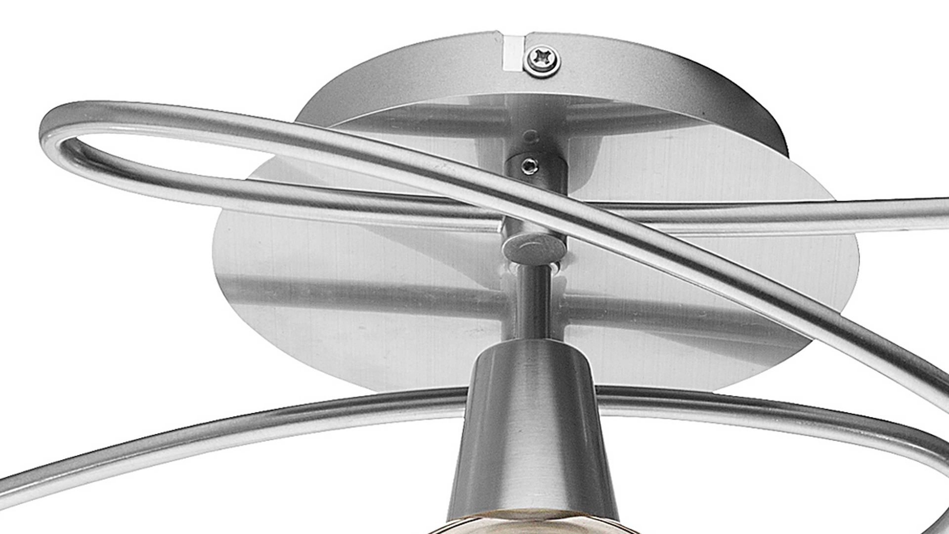 Deckenleuchte Globo lighting aus Glas in Grau GLOBO LED-Deckenleuchte Roman rauchfarbenes & klares Glas, Nickel matt – Länge ca. 63 cm