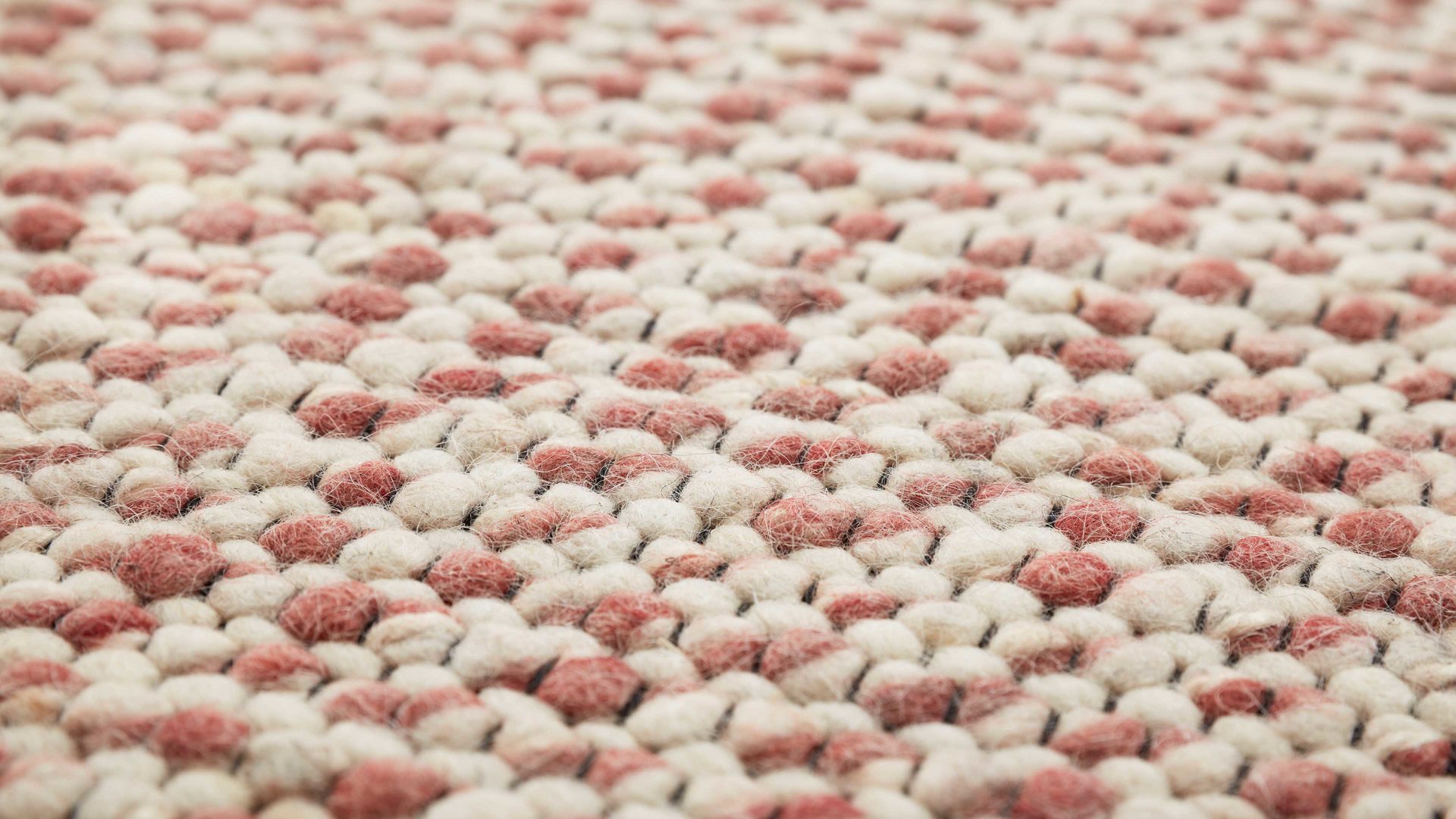 Handwebteppich Interliving aus Naturfaser in Pastell Interliving Teppich Serie B-8001 Rosè – ca. 200 x 290 cm