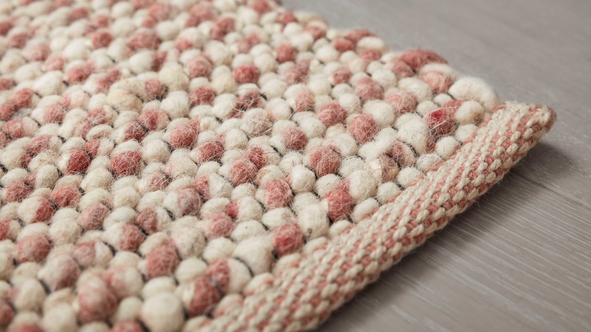 Handwebteppich Interliving aus Naturfaser in Pastell Interliving Teppich Serie B-8001 Rosè – ca. 140 x 190 cm