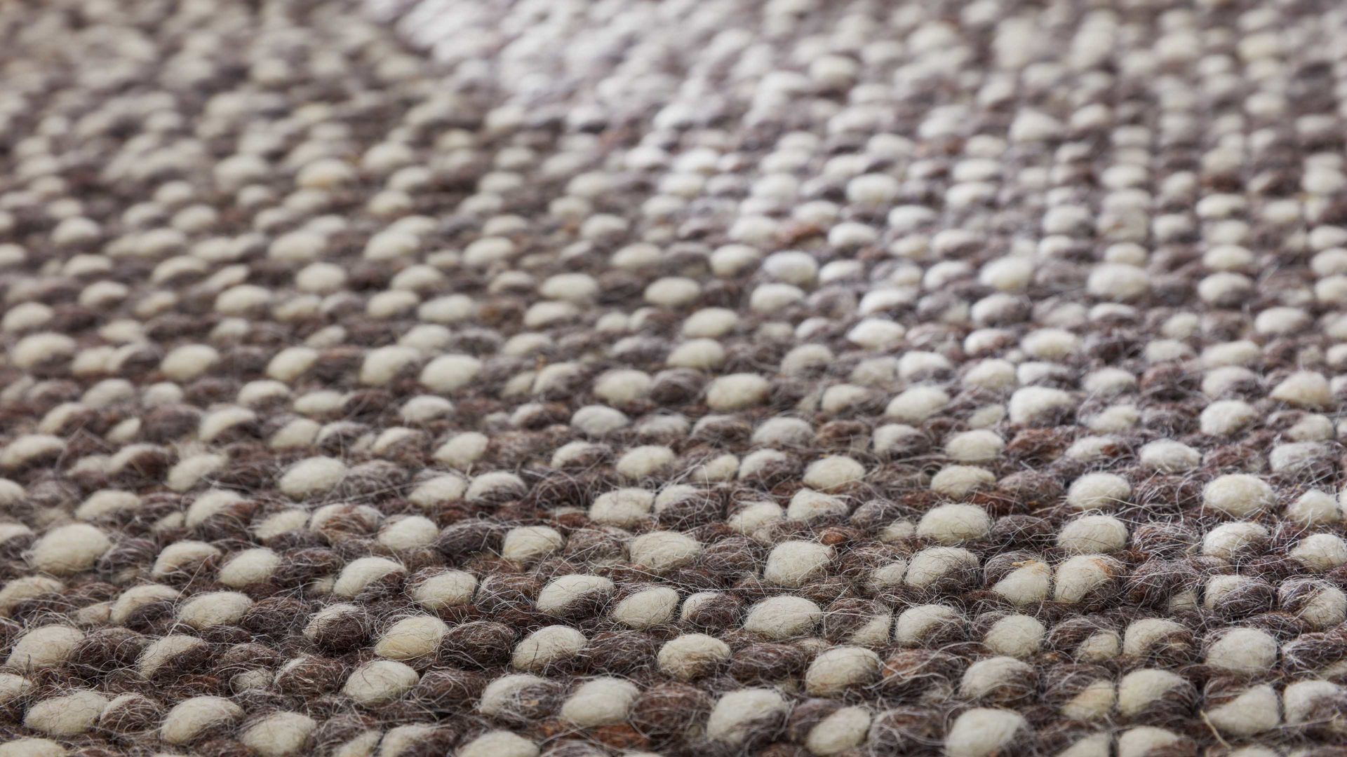 Handwebteppich Interliving aus Naturfaser in Braun Interliving Teppich Serie B-8001 perlfarbene Schurwolle – ca. 200 x 290 cm