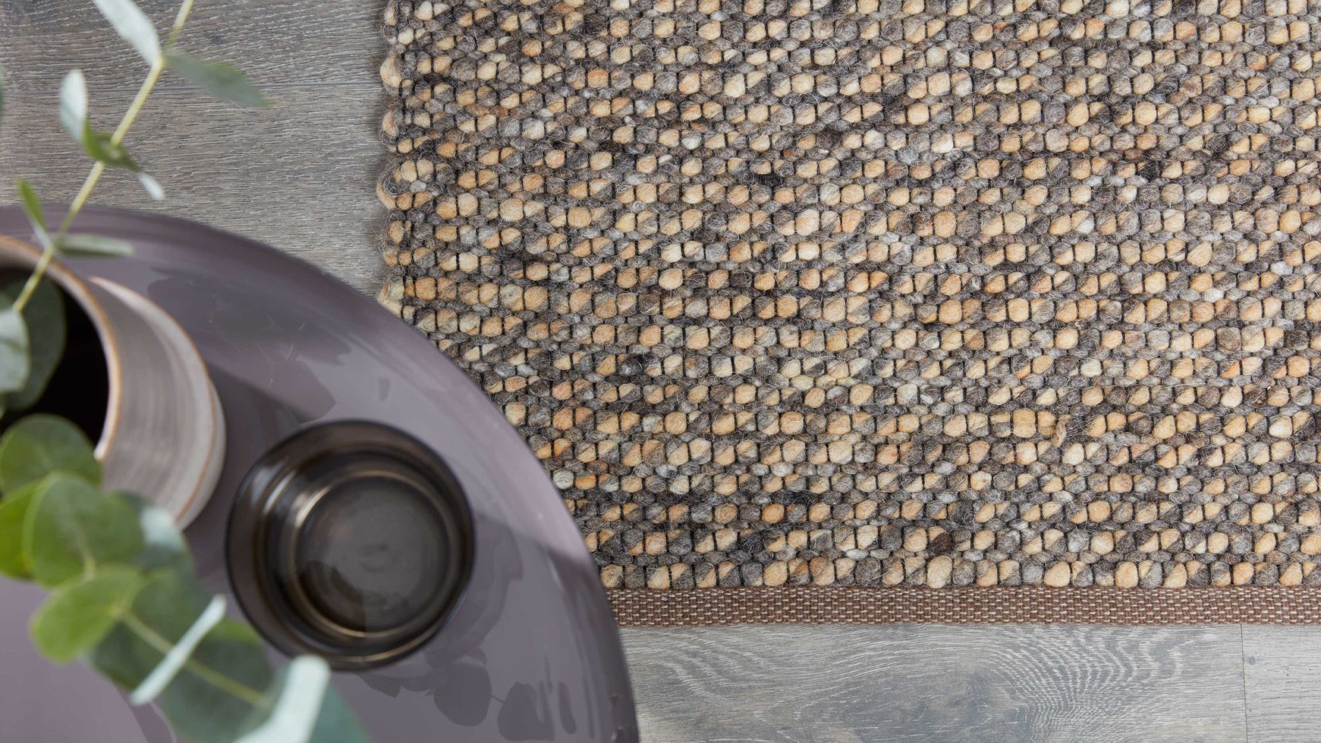 Handwebteppich Interliving aus Naturfaser in Hellbraun Interliving Teppich Serie B-8001 Sahara – ca. 200 x 290 cm