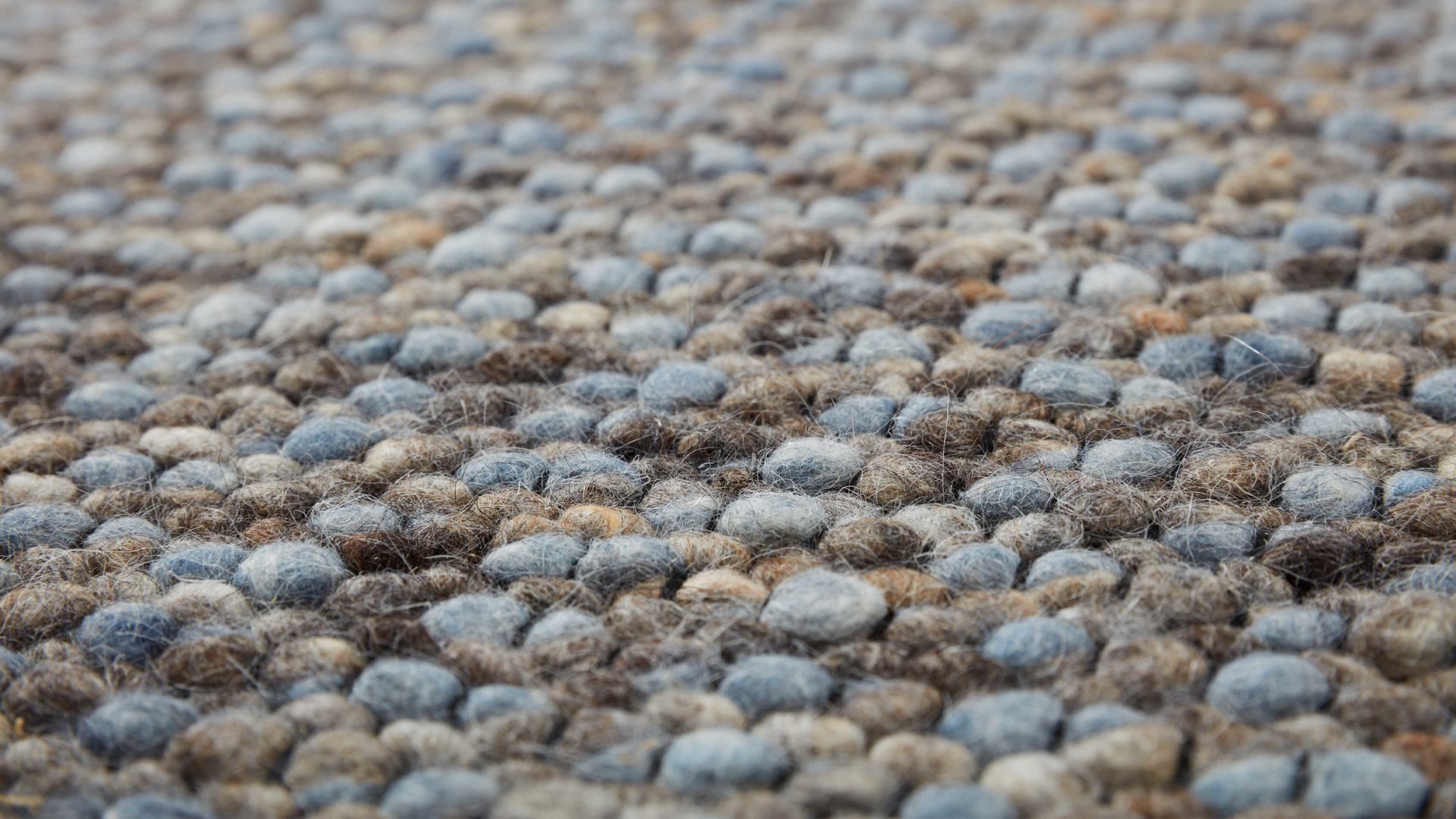 Handwebteppich Interliving aus Naturfaser in Dunkelblau Interliving Teppich Serie B-8001 oceanfarbene Schurwolle – ca. 65 x 130 cm