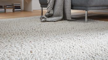 Handwebteppich Interliving aus Naturfaser in Beige Interliving Teppich Serie B-8001 sandfarbene Schurwolle – ca. 200 x 290 cm