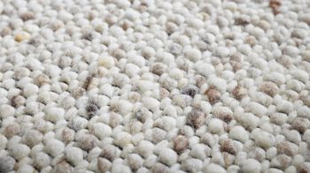 Handwebteppich Interliving aus Naturfaser in Beige Interliving Teppich Serie B-8001 sandfarbene Schurwolle – ca. 200 x 290 cm