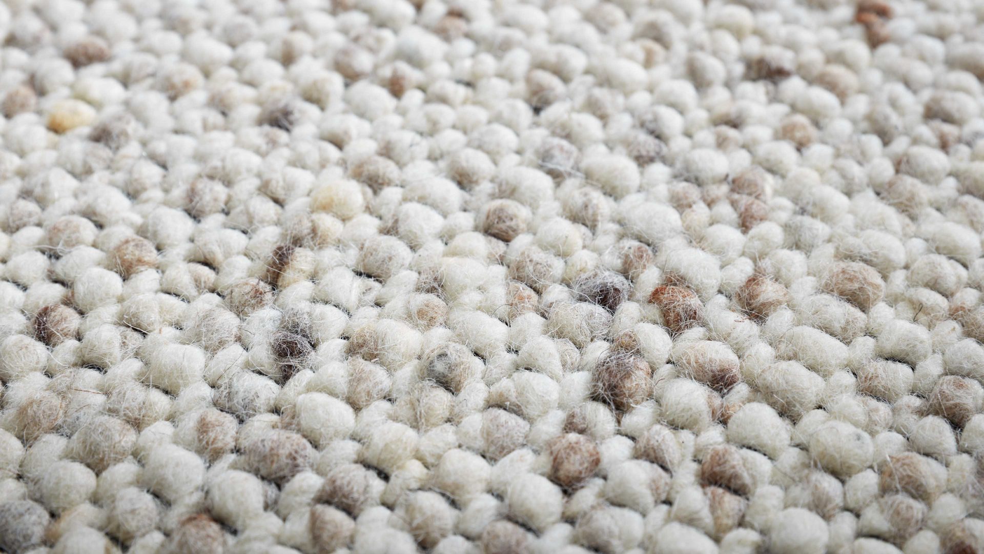 Handwebteppich Interliving aus Naturfaser in Beige Interliving Teppich Serie B-8001 sandfarbene Schurwolle – ca. 170 x 240 cm