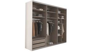 Kleiderschrank Rauch aus Holz in Weiß rauch ORANGE Schwebetürenschrank Saretto Alpinweiß - Breite ca. 271 cm